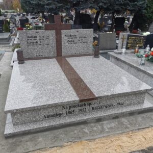 Nagrobek podwójny brąz królewski, wstawki tołkowski