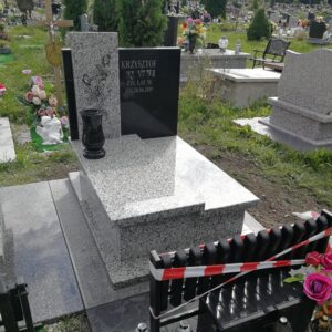 Bianco Cristal + czarny szwed