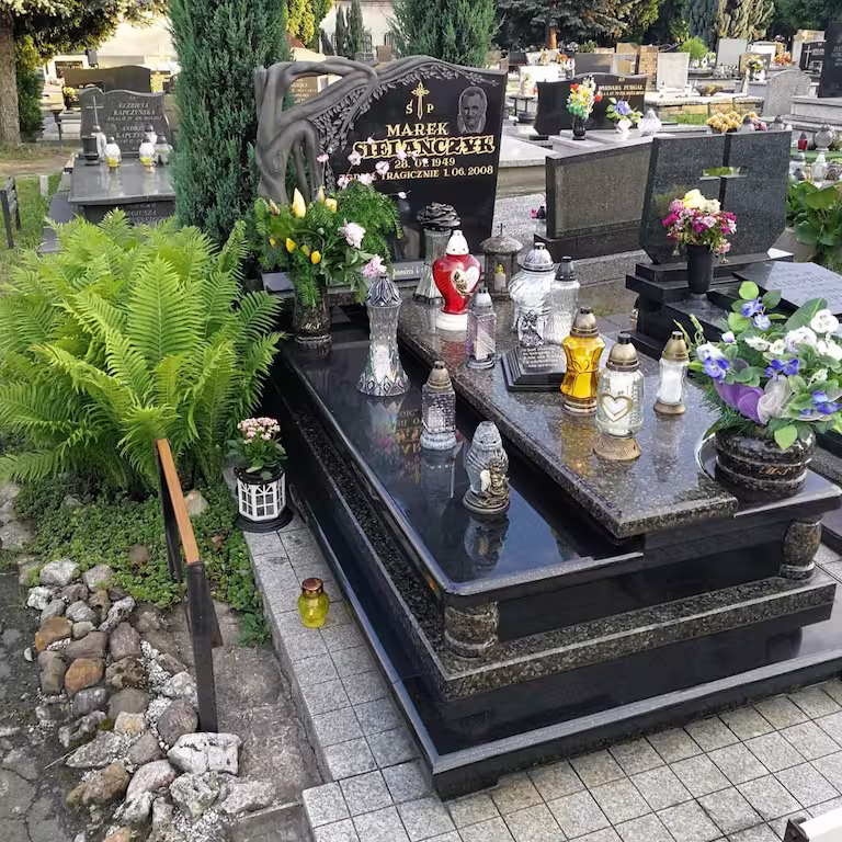 Sosnowiec - Nagrobek Pojedyńczy - Baltic green + szwed