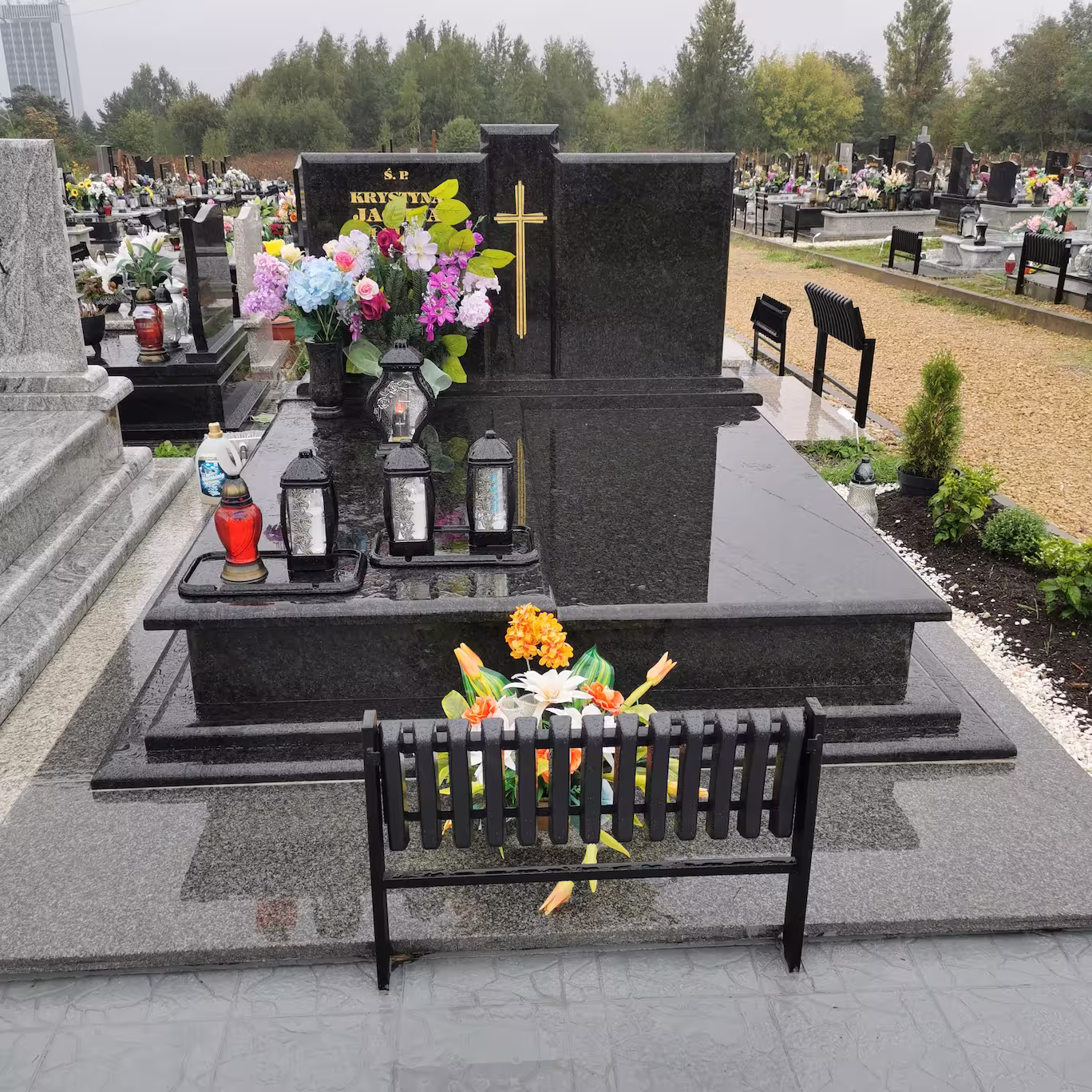 Sosnowiec- Nagrobek Podwójny - Blue in the night